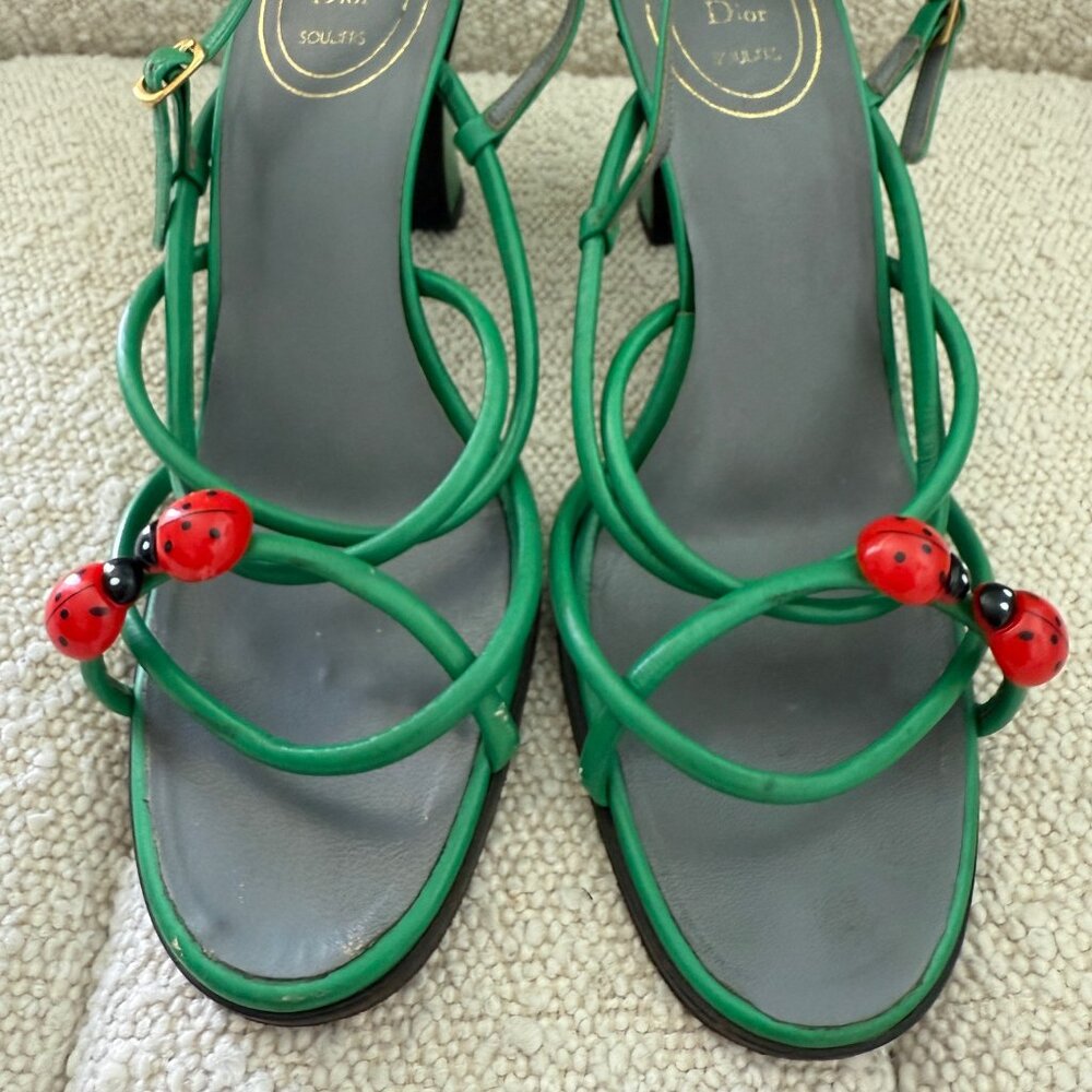 Vintage Christian Dior Ladybug Sandals - Picture 4 of 7